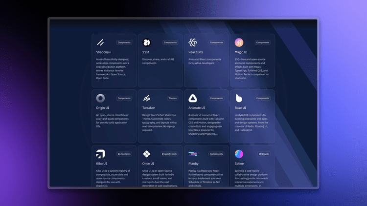 مجموعة مختارة ورائعة من الـ Components والـ Design Systems